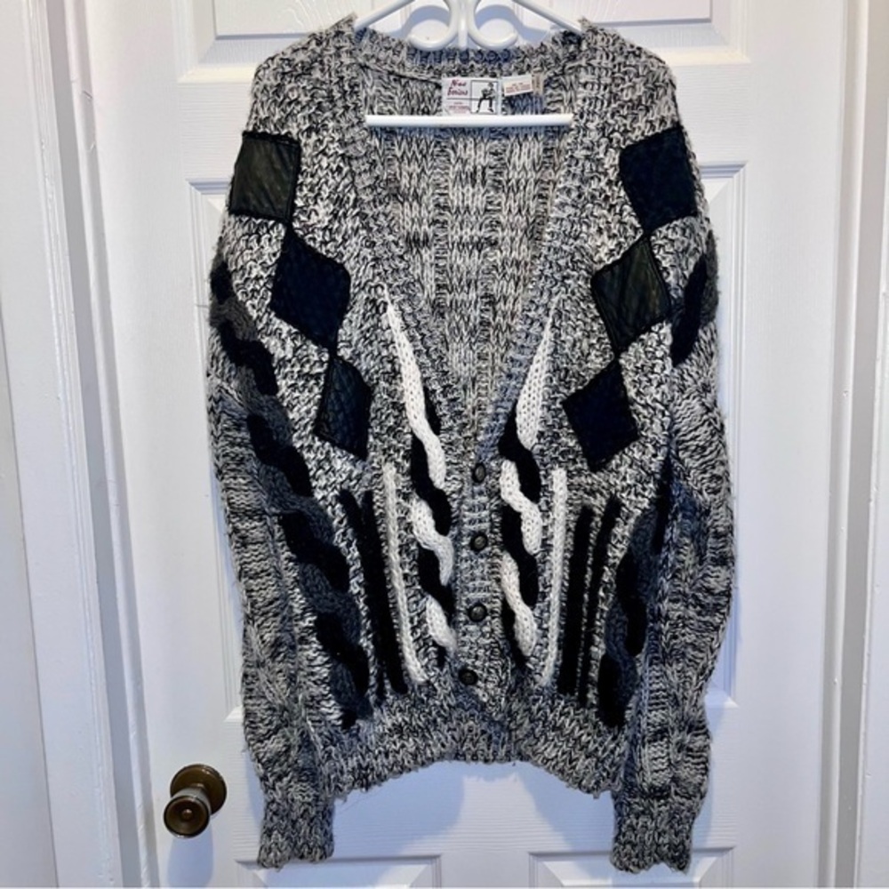 Vintage Nino Foriero Cardigan Sweater 90' long sleeve grandpa Medium Men winter